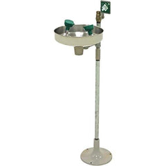 Haws - 11" Wide x 40" High, Pedestal Mount, Stainless Steel Bowl, Eyewash Station - 5 GPM Flow Rate - All Tool & Supply