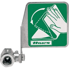 Haws - 1/2" Inlet, 7" Long x 5" Wide x 3" High, Stainless Steel Plumbed Wash Station Stay-Open Ball Valve - Green Matting, Compatible with Combination Drench Shower & Eye/Face Wash Stations - All Tool & Supply