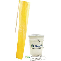 Haws - 12" Long x 12" Wide x 78" High, Plumbed Wash Station Compliance Test Kit - Includes 5 Gal Bucket, Shower Sock, Water Pole, Eyewash Gauge, Tape Measure, Thermometer - All Tool & Supply