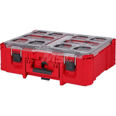 Small Parts Boxes & Organizers; Type: Organizer; Height (Inch): 7; Color: Red; Frame Material: Plastic; Additional Information: 50 lb Weight Capacity; Trade Name: PACKOUT; Material: Plastic; Metal; Number Of Compartments: 6; Height (Decimal Inch): 7.0000;