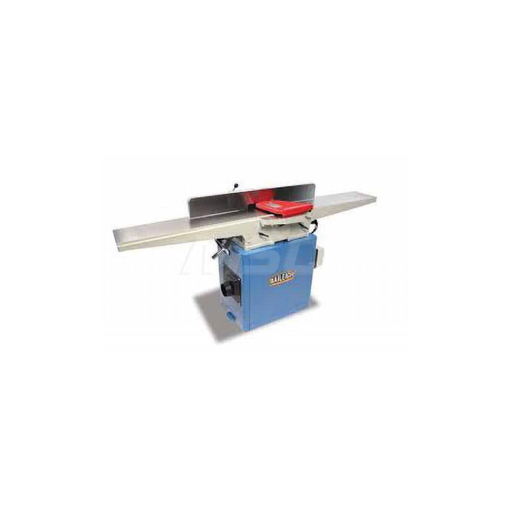 Jointers; Maximum Cutting Width (Inch): 8; Maximum Cutting Depth (Inch): 1/8; Cutter Head Speed (RPM): 5600.00; Table Length (Inch): 72; Number of Cutting Knives: 3; Voltage: 220; Horsepower (HP): 2; Phase: 1; Fence Length (Inch): 38; Fence Height (Inch):