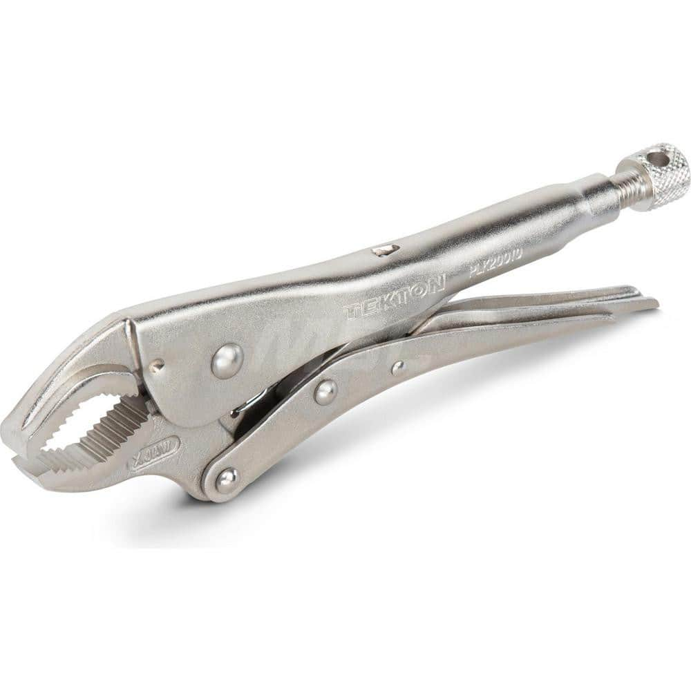 Locking Plier: 10'' OAL, Round Jaw