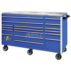 Tool Roller Cabinet: 17 Drawers Blue