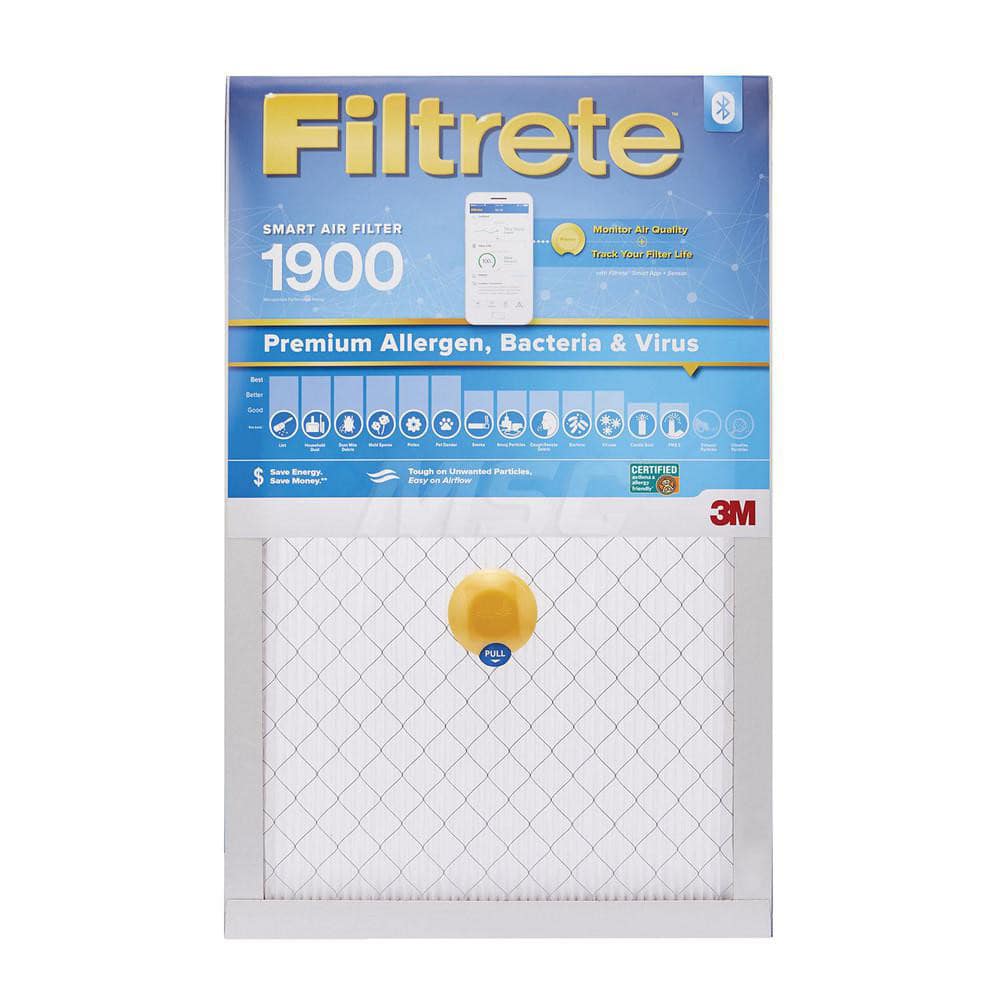 Pleated Air Filter: 16 x 25 x 1″, MERV 13, 95% Efficiency Polypropylene