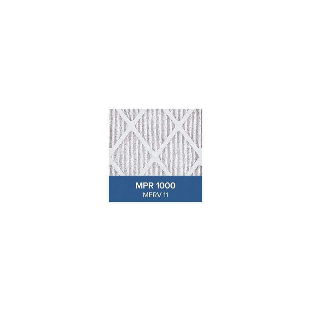 Pleated Air Filter: 16 x 20 x 1″, MERV 11, 88% Efficiency Polypropylene