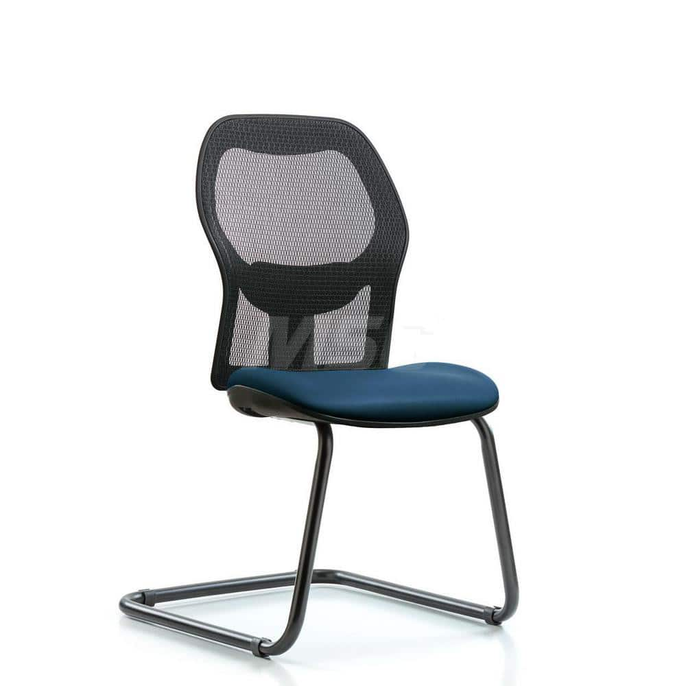 Guest & Lobby Chairs & Sofas; Type: Guest; Base Type: Sled Base; Width (Inch): 24-1/2; Depth (Inch): 19; Seat Material: Vinyl; Frame Color: Black; Color: Marine Blue; Overall Height (Inch): 39-1/2