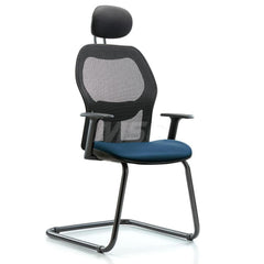 Guest & Lobby Chairs & Sofas; Type: Guest; Base Type: Sled Base; Width (Inch): 24-1/2; Depth (Inch): 19; Seat Material: Vinyl; Frame Color: Black; Color: Marine Blue; Overall Height (Inch): 39-1/2