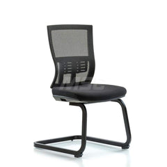 Guest & Lobby Chairs & Sofas; Type: Guest; Base Type: Sled Base; Width (Inch): 24-3/4; Depth (Inch): 18-1/2; Seat Material: Padded Mesh; Frame Color: Black; Color: Black; Overall Height (Inch): 39