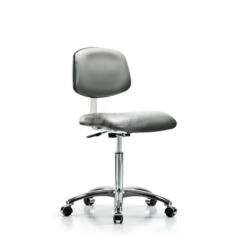 Task Chair: Vinyl, Sterling