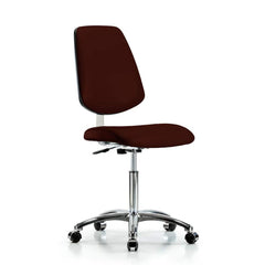 Task Chair: Vinyl, Burgundy