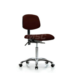 Task Chair: Vinyl, Burgundy