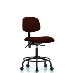 Task Chair: Vinyl, Burgundy