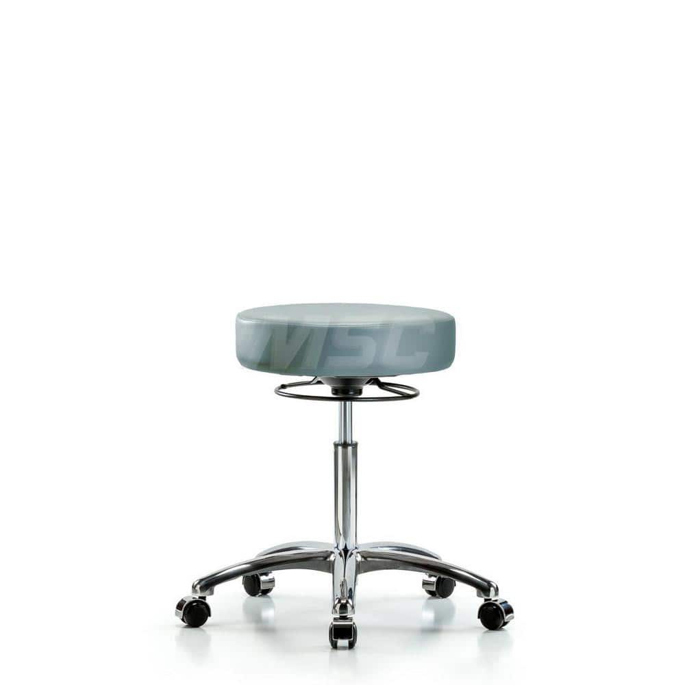 Lab Stool: Vinyl, 25″ Seat Width, 25″ Seat Depth Round Height