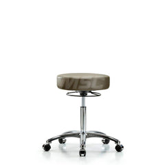 Lab Stool: Vinyl, 25″ Seat Width, 25″ Seat Depth Round Height