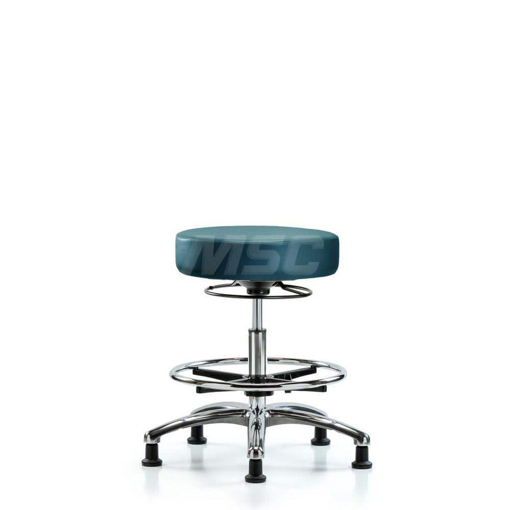 Lab Stool: Vinyl, 25″ Seat Width, 25″ Seat Depth Round Height