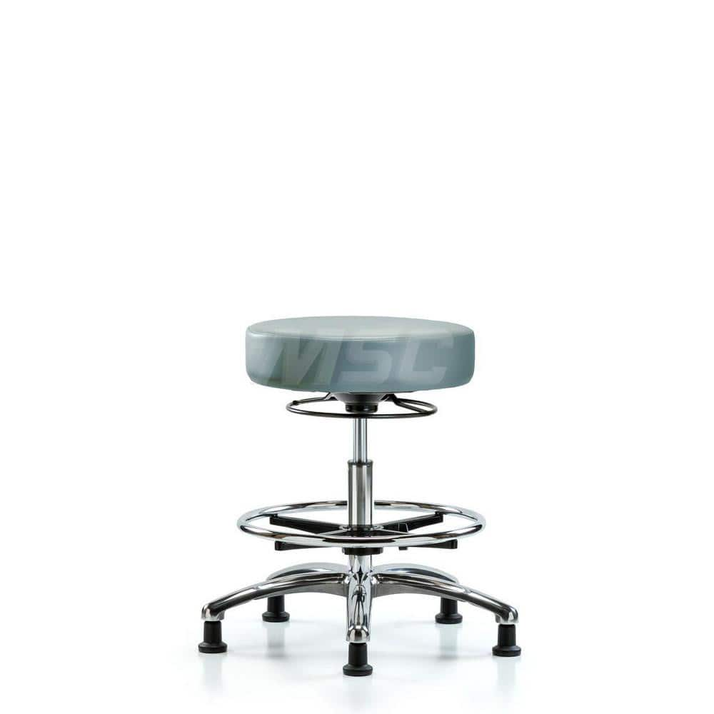 Lab Stool: Vinyl, 25″ Seat Width, 25″ Seat Depth Round Height