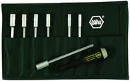 7 Piece - 5; 5.5; 6; 7; 8; 9 & 10mm Interchangeable Metric Nut Driver Blade Set in Canvas Pouch - All Tool & Supply