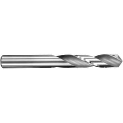 3.8 mm Dia. × 3.8 mm Shank × 22 mm Flute Length × 55 mm OAL, 3xD, 145°, Uncoated, 2 Flute, External, Round Solid Carbide Drill