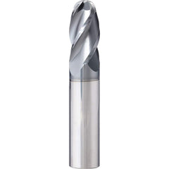 Supermill - Ball End Mills; Mill Diameter (Inch): 1/2 ; Mill Diameter (Decimal Inch): 0.5000 ; Number of Flutes: 4 ; Length of Cut (Inch): 2 ; Length of Cut (Decimal Inch): 2.0000 ; Material: Solid Carbide - Exact Industrial Supply