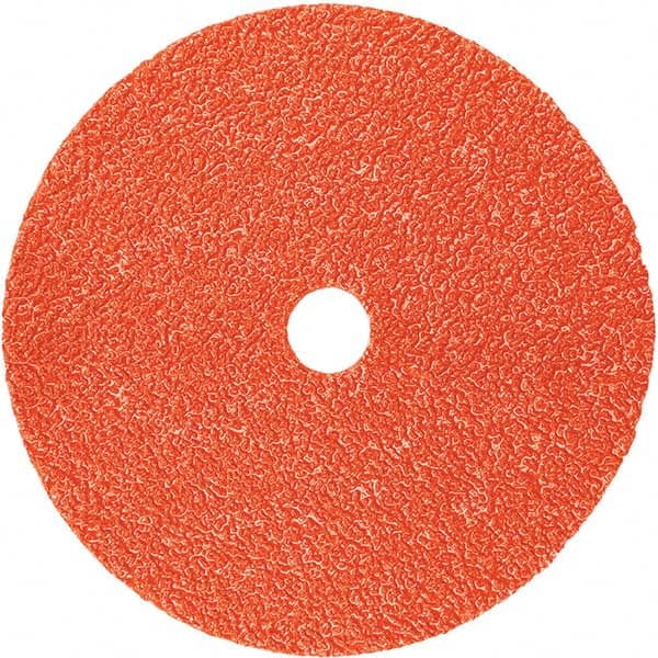 3M - 5" Diam, 7/8" Hole, 80+ Grit Ceramic Fiber Disc - All Tool & Supply