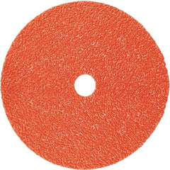 3M - 5" Diam, 7/8" Hole, 80+ Grit Ceramic Fiber Disc - All Tool & Supply