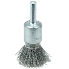 1/2″ Coated Cup Crimped Wire End Brush, .006″ Steel Fill - All Tool & Supply