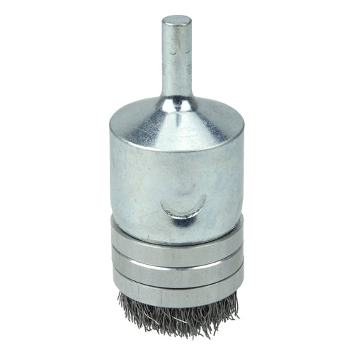 1″ Banded Crimped Wire End Brush, .0104″ Steel Fill - All Tool & Supply