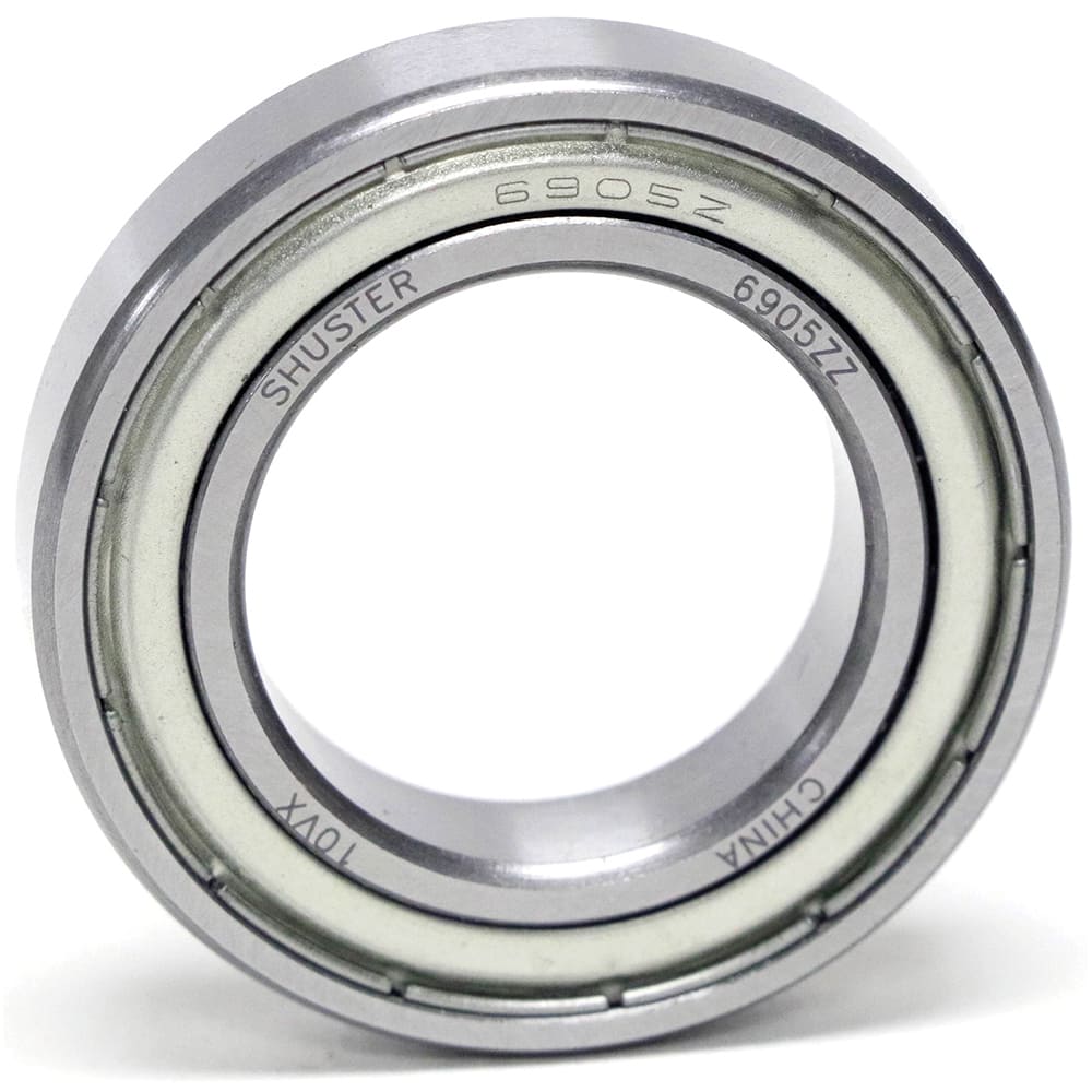 Shuster - 6909 ZZ, 45mm Bore Diam, 68mm OD, Double Shield Deep Groove Radial Ball Bearing - Exact Industrial Supply