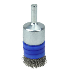 3/4″ Banded Crimped Wire End Brush, .0104″ Stainless Steel Fill - All Tool & Supply