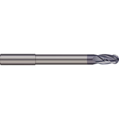 Micro 100 - 7/16" Diam, 1" LOC, 2 Flute Solid Carbide Ball End Mill - Exact Industrial Supply