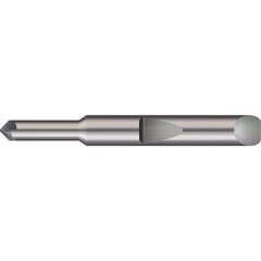 Micro 100 - 3/16" Diam 100°/80° 3-Flute Single End Solid Carbide Chamfer Mill - Exact Industrial Supply