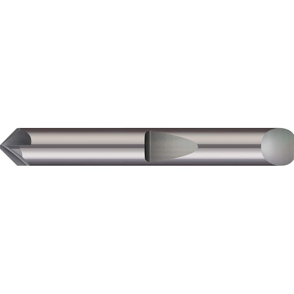 Micro 100 - 1/2" Diam 90°/90° 6-Flute Single End Solid Carbide Chamfer Mill - Exact Industrial Supply