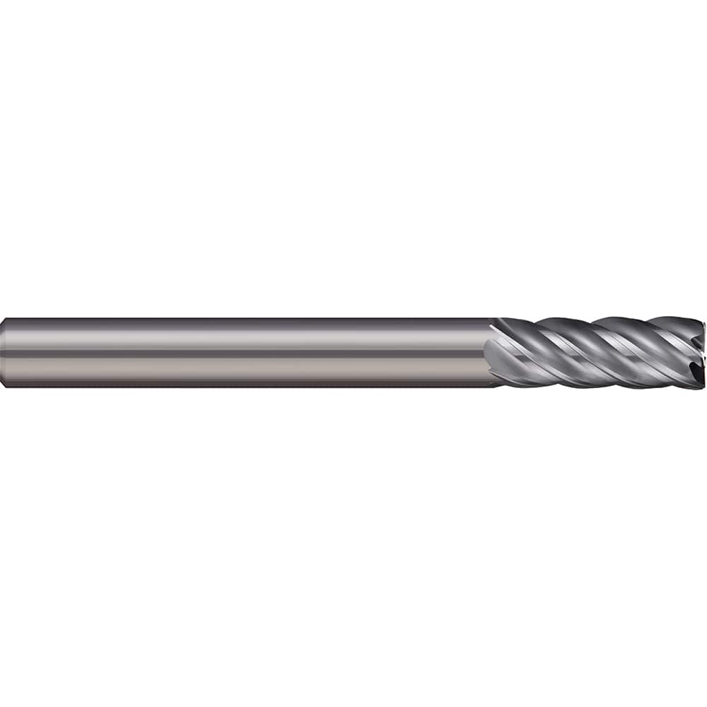 Corner Radius End Mill: 1/2″ Dia, 5/8″ LOC, 0.03″ Radius, 5 Flutes, Solid Carbide 3″ OAL, 1/2″ Shank Dia, 38 ° Helix, Bright/Uncoated, Corner Radius End