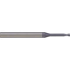 Corner Radius End Mill: 0.0315″ Dia, 0.0315″ LOC, 2 Flutes, Solid Carbide 30 ° Helix, AlTiN Coated, Corner Radius End