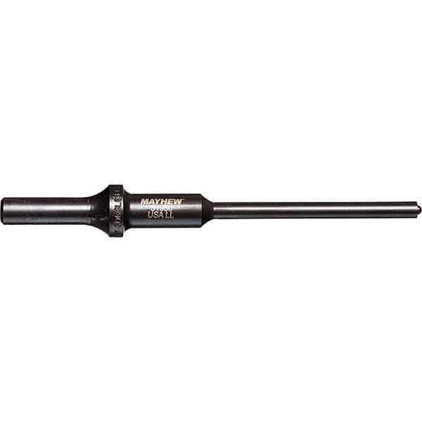 Mayhew - 1/4" Head Width, 6" OAL, Roll Pin Punch - Round Drive, Round Shank, Steel - All Tool & Supply