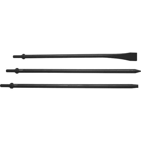 Mayhew - 1-1/8" Head Width, 18" OAL, Long Punch & Scraper Set - Round Drive, Round Shank, Steel - All Tool & Supply