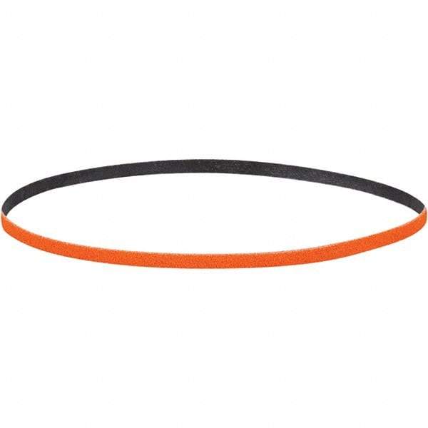 Dynabrade - 1/8" Wide x 24" OAL, 80 Grit, Ceramic Abrasive Belt - Ceramic, Coated, Y Weighted Cloth Backing, Wet/Dry - All Tool & Supply