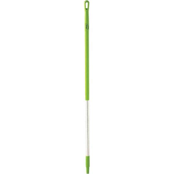 Vikan - 51 x 1-1/4" Aluminum Squeegee Handle - European Threaded Connection, Green - All Tool & Supply