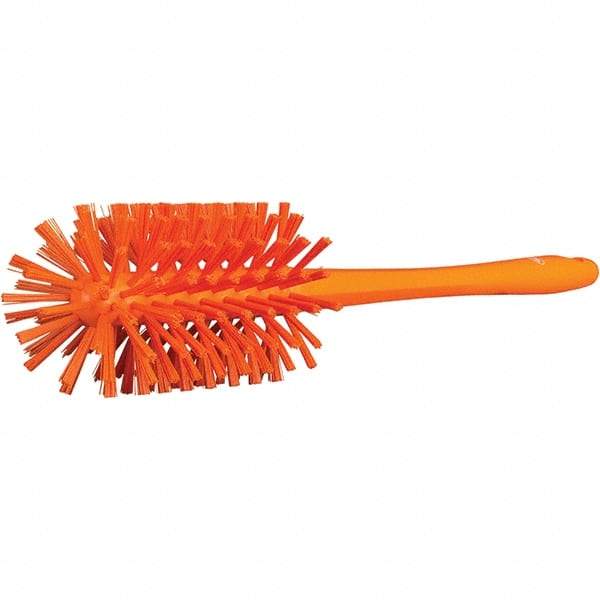 Vikan - 3-1/2" Diam Polyester Bottle Brush - 16-7/8" OAL, 6-1/4" Head Length, Polypropylene Handle - All Tool & Supply