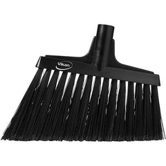 Vikan - 11-1/2" Wide, Black Polyester Bristles, Angled Broom - Flagged, Water Resistant - All Tool & Supply