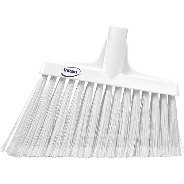 Vikan - 11-1/2" Wide, White Polyester Bristles, Angled Broom - Flagged, Water Resistant - All Tool & Supply