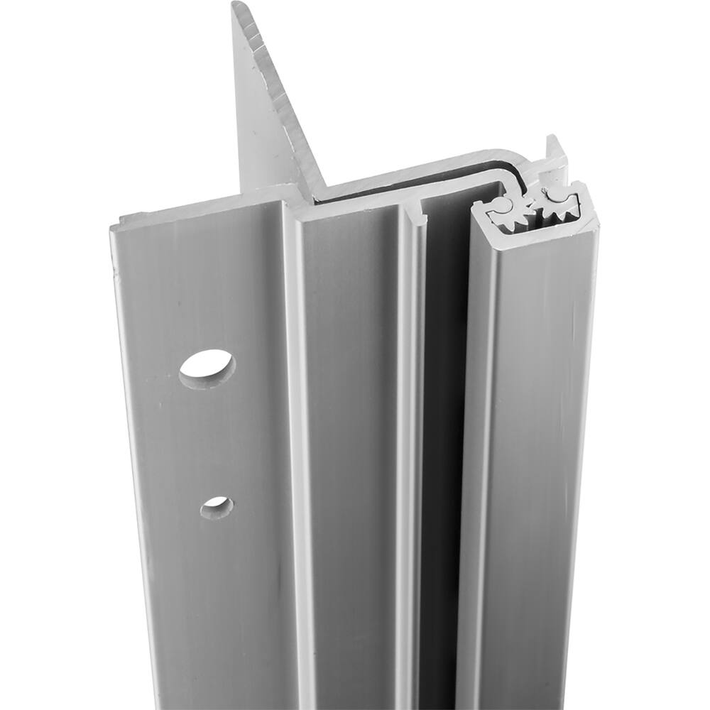 Stanley - Continuous Hinges; Type: Half Surface ; Mount Type: Half Surface ; Overall Length (Inch): 79; 79 ; Hinge Material: Aluminum ; Width (Decimal Inch): 5.3125 ; Thickness (Decimal Inch): 0.1120 - Exact Industrial Supply