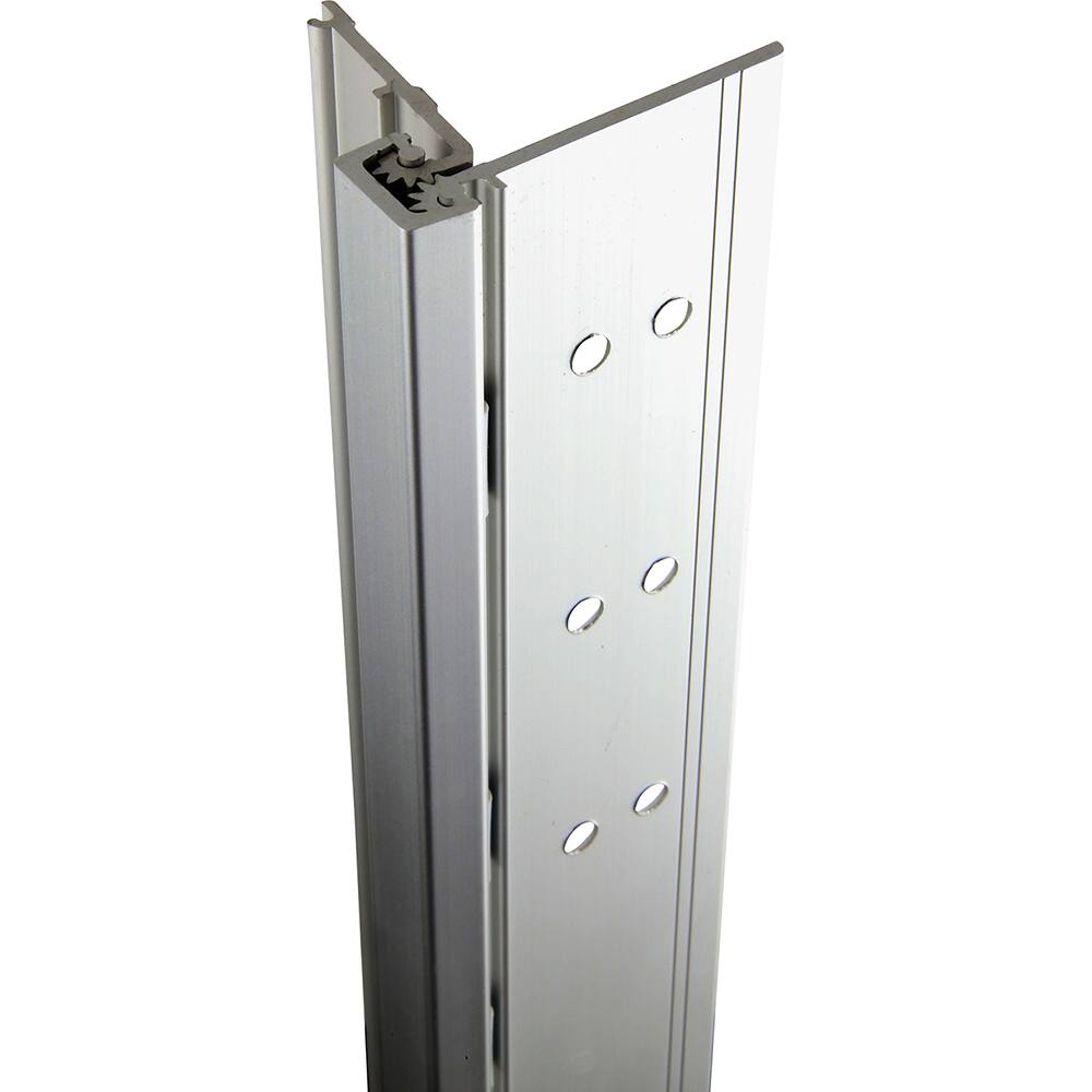 Stanley - Continuous Hinges; Type: Half Surface ; Mount Type: Half Surface ; Overall Length (Inch): 79; 79 ; Hinge Material: Aluminum ; Width (Decimal Inch): 4.0 ; Thickness (Decimal Inch): 0.1120 - Exact Industrial Supply