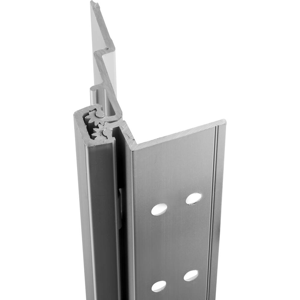 Stanley - Continuous Hinges; Type: Half Surface ; Mount Type: Half Surface ; Overall Length (Inch): 95; 95 ; Hinge Material: Aluminum ; Width (Decimal Inch): 4.5 ; Thickness (Decimal Inch): 0.1120 - Exact Industrial Supply