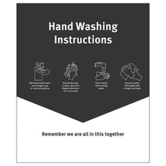 Ability One - Safety Signs; Message Type: Warning & Safety Reminder Signs ; Message or Graphic: Washing Hand ; Sign Header: Hand Washing Instructions ; Legend: Washing Hand ; Language: English ; Material: PVC Vinyl - Exact Industrial Supply