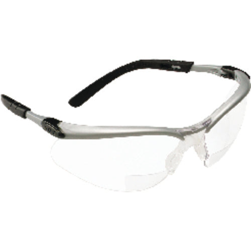 ‎3M BX Reader Protective Eyewear 11374-00000-20 Clear Lens Silver Frame +1.5 Diopter - All Tool & Supply