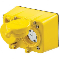 Hubbell Wiring Device-Kellems - 250 VAC 20A NEMA 6-20R Industrial Grade Yellow Straight Blade Duplex Receptacle - All Tool & Supply