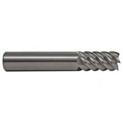 1/8 TuffCut SS 6 Fl High Helix TiN Coated Non-Center Cutting End Mill - All Tool & Supply