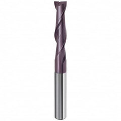 Guhring - 3/8", 1-1/8" LOC, 3/8" Shank Diam, 3" OAL, 2 Flute Solid Carbide Square End Mill - All Tool & Supply