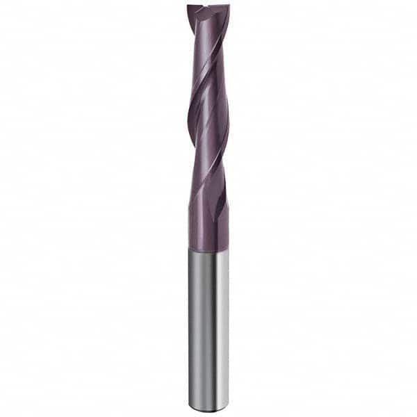 Guhring - 1/2", 2" LOC, 1/2" Shank Diam, 4" OAL, 2 Flute Solid Carbide Square End Mill - All Tool & Supply